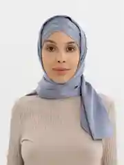 Серый меланж готовый платок из шелка