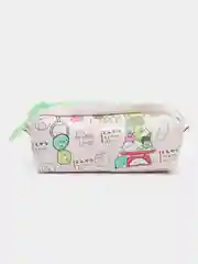 Конфетный пенал с крупной молнией / Пенал школьный / Косметичка
