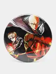 Вишнёвый значки по мотивам аниме Ванпанчмен (One Punch Man)