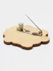 Черный значок деревянный по аниме "Наруто"