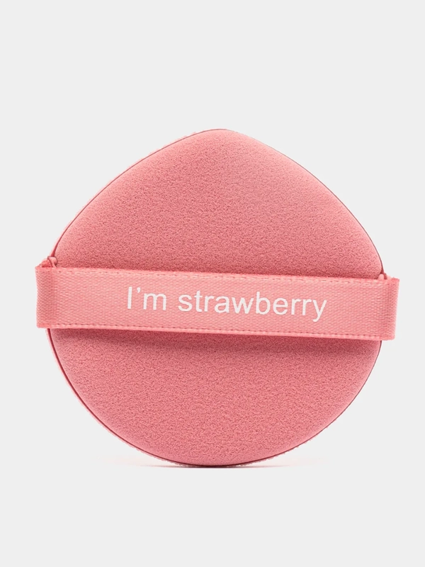 Спонжи для макияжа "STRAWBERRY" с держателем