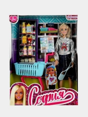 Кукла Карапуз София, в продуктовом магазине, 29 см