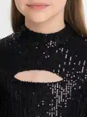 Черный платье праздничное с пайетками для девочки разные цвета