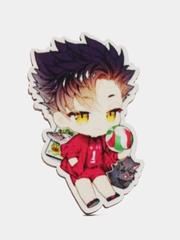 Значок деревянный по мотивам аниме "Волейбол" (Haikyuu)