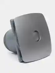 Вытяжной вентилятор 100 125 с обратным клапаном серый в кухню ванную  RIO С Gray metal