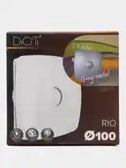 Вытяжной вентилятор 100 125 с обратным клапаном серый в кухню ванную  RIO С Gray metal