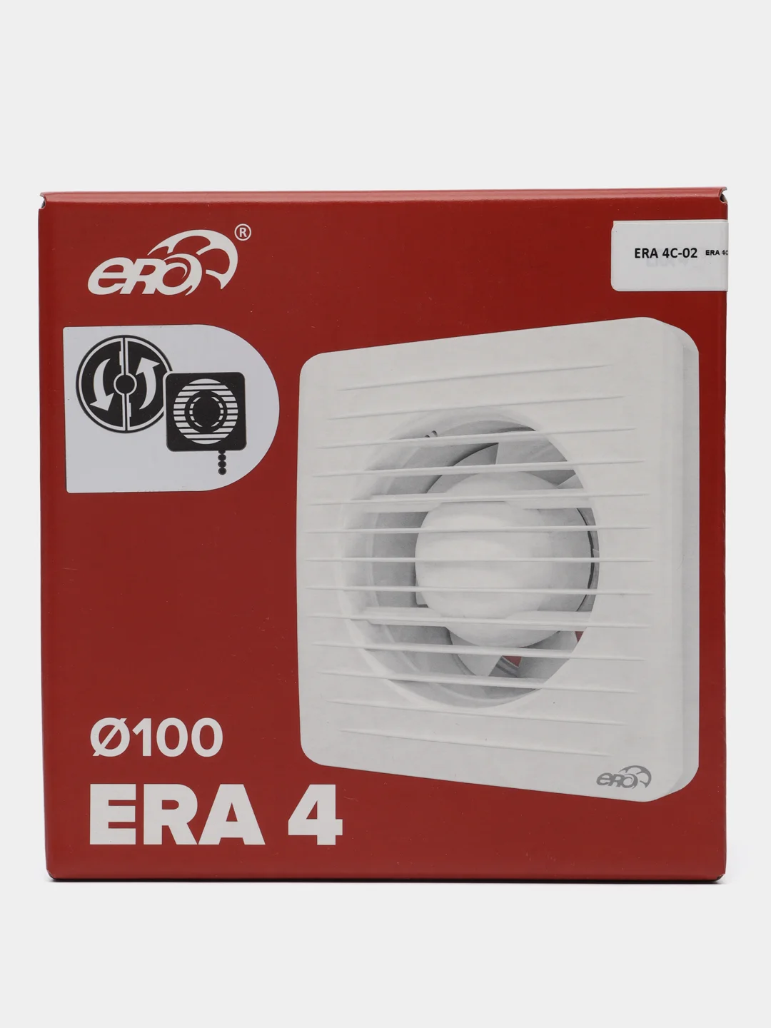 Вытяжной вентилятор 100 с обратным клапаном и выключателем ERA 4C-02