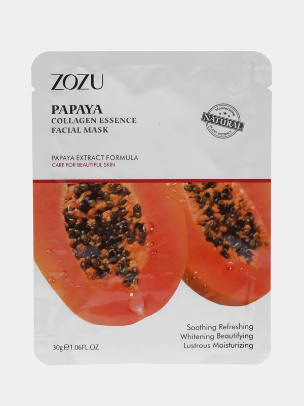 Тканевая маска для лица ZOZU / Лифтинг уход / Увлажнение лица / Косметическая маска