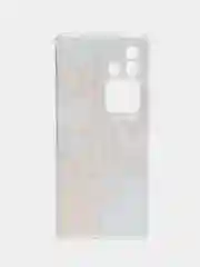 Светло-оранжевый силиконовый чехол на Vivo V30 Pro/S18 Pro / Виво V30 Про/S18 Про прозрачный, с рисунком