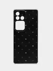 Черный силиконовый чехол на Vivo V30 Pro/S18 Pro / Виво V30 Про/S18 Про прозрачный, с рисунком