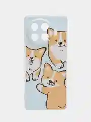 Светло-оранжевый чехол на Tecno Spark 20 Pro Plus / Текно Спарк 20 Про Плюс прозрачный, с рисунком