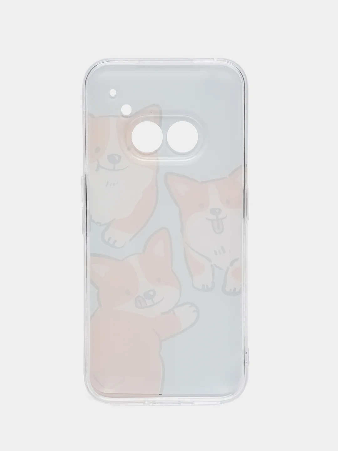 Пурпурный силиконовый чехол на Nothing Phone 2a / Нотинг Фон 2а прозрачный, с рисунком