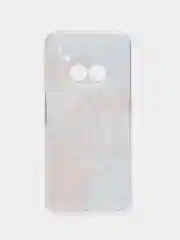 Пурпурный силиконовый чехол на Nothing Phone 2a / Нотинг Фон 2а прозрачный, с рисунком