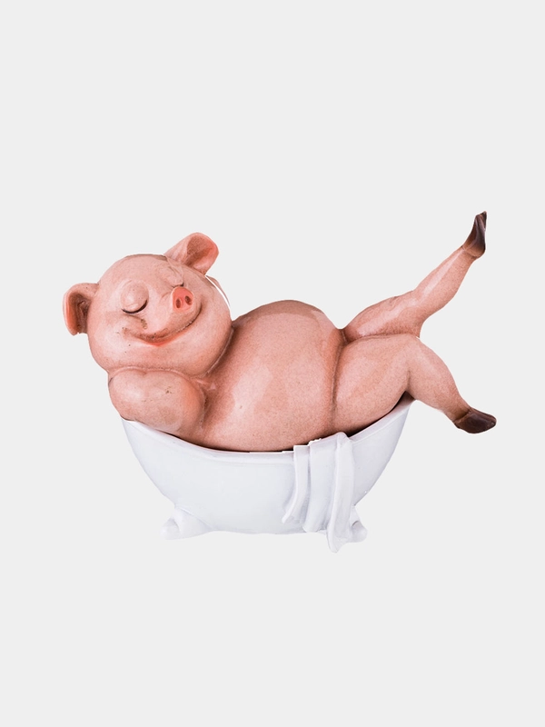 Фигурка "Свинка в ванной"