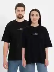 Футболка оверсайз "Голосовое", унисекс, OverSize T-Shirt, хлопок, черная