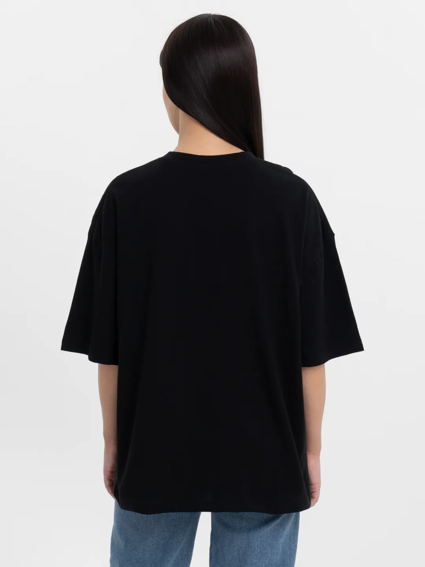 Футболка оверсайз "Батарея", унисекс, OverSize T-Shirt, хлопок, черная