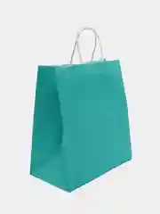 Бирюзовый пакет бумажный крафт 10шт 240х140х270