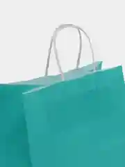 Бирюзовый пакет бумажный крафт 10шт 240х140х270