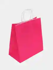 Розовый пакет бумажный крафт 10шт 240х140х270