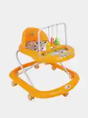 Оранжевый ходунки музыкальные "Карусельки", с игровой панелью