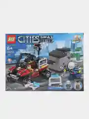Серый конструктор Спорт кар, Cities, совместим с Лего