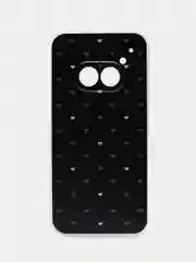 Черный силиконовый чехол на Nothing Phone 2a / Нотинг Фон 2а прозрачный, с рисунком