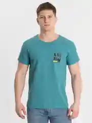 Тёмно-бирюзовый футболка мужская