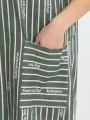 Зелёный хаки платье-туника домашнее, большие размеры