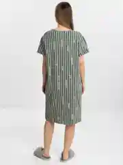 Зелёный хаки платье-туника домашнее, большие размеры