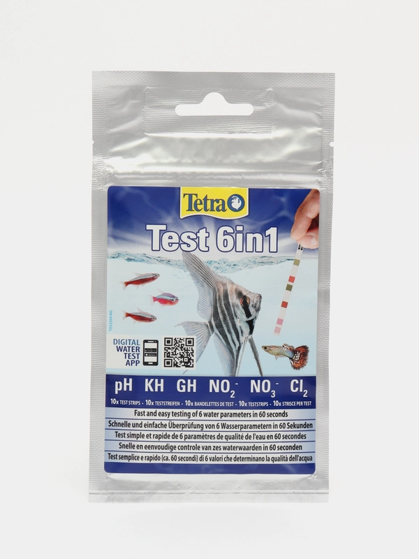 Тест-полоски TETRA 6 в 1 pH/KH/GH/NO2/NO3/Cl2, 10 шт