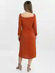 Медный платье женское в горох с разрезом