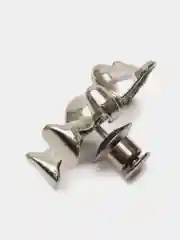 Серебряный кнопки съемные для регулировки талии, Мишка, 1 пара