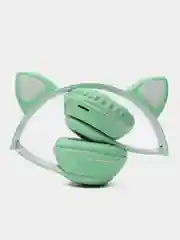 Зеленый беспроводные наушники Bluetooth, со светящимися ушками, детские