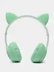 Зеленый беспроводные наушники Bluetooth, со светящимися ушками, детские