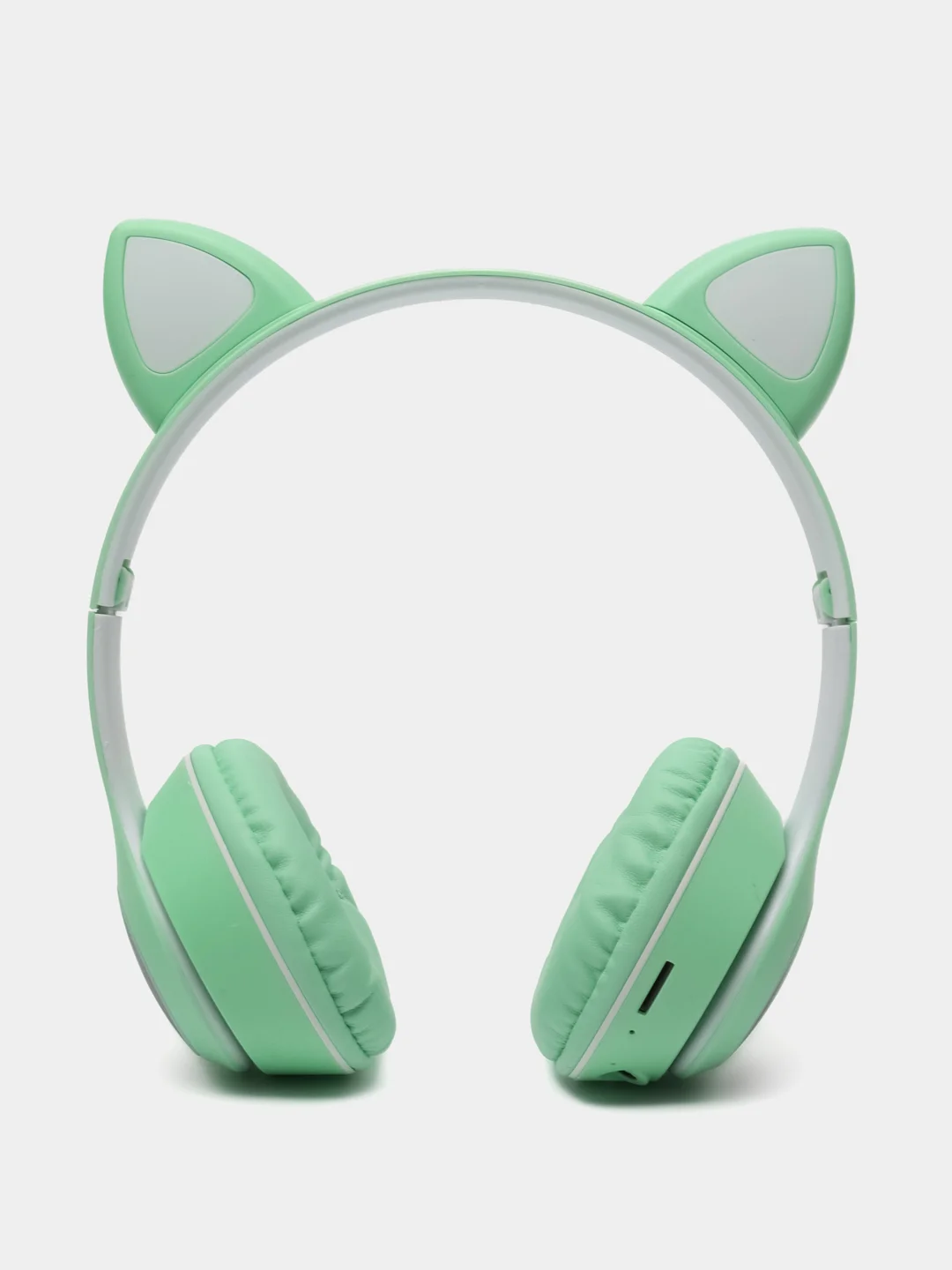 Зеленый беспроводные наушники Bluetooth, со светящимися ушками, детские