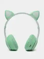 Зеленый беспроводные наушники Bluetooth, со светящимися ушками, детские