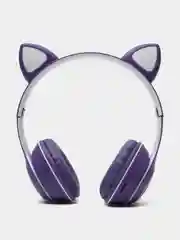 Фиолетовый беспроводные наушники Bluetooth, со светящимися ушками, детские
