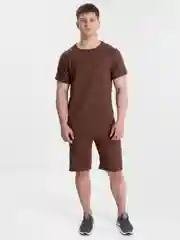 Коричневый костюм мужской летний