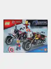 Синий конструктор ninja,AVENGERS,MARVEL, спорт кар, совместим с Лего