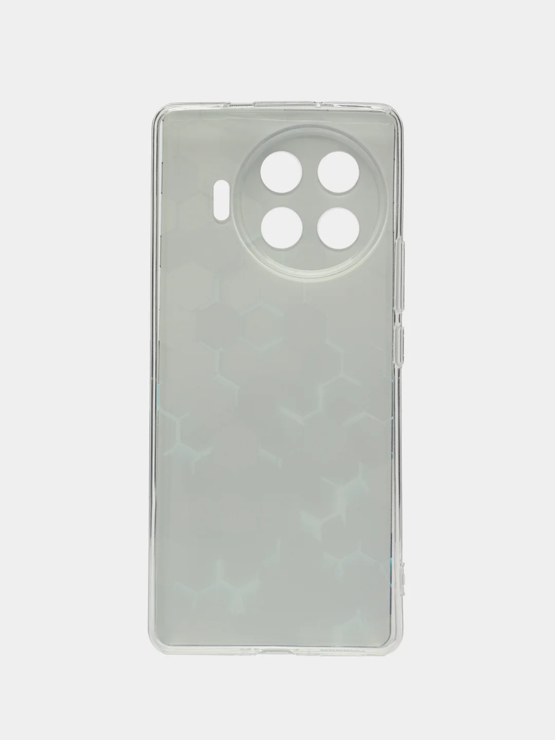 Бирюзовый чехол на Tecno Spark 20 Pro Plus / Текно Спарк 20 Про Плюс прозрачный, с рисунком