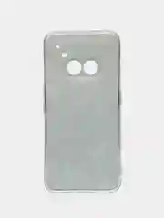 Бирюзовый силиконовый чехол на Nothing Phone 2a /Нотинг Фон 2а прозрачный, с рисунком, защита камеры