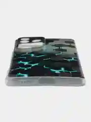 Бирюзовый силиконовый чехол на Vivo V30 Pro/S18 Pro / Виво V30 Про/S18 Про прозрачный, с рисунком