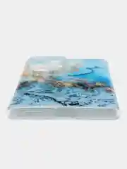 Голубой силиконовый чехол на Vivo V30/S18 / Виво V30/S18 прозрачный, с рисунком