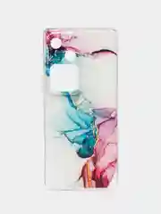 Ледяной силиконовый чехол на Vivo V30/S18 / Виво V30/S18 прозрачный, с рисунком