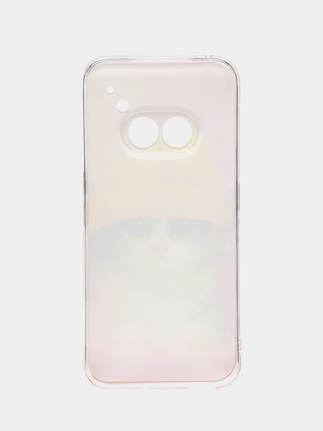 Желтый силиконовый чехол на Nothing Phone 2a /Нотинг Фон 2а прозрачный, с рисунком, защита камеры