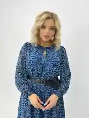 Бронзовый платье шифоновое с  ремнем, 48-64 размеры