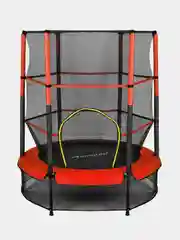 Красный батут ONLYTOP, d=140 см, высота сетки 125 см