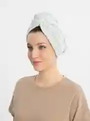 Мятный шапочка чалма для сушки волос