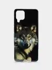 Тёмно-серый чехол Samsung Galaxy M32 / A22 (Самсунг Галакси М32 / А22), силиконовый с рисунком