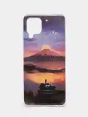 Аметистовый чехол Samsung Galaxy M32 / A22 (Самсунг Галакси М32 / А22), силиконовый с рисунком